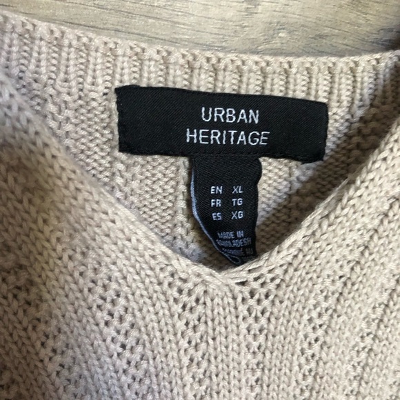 Urban Heritage Tan  Cropped Ribbed Sleeveless Tank  Top XL - Picture 4 of 7